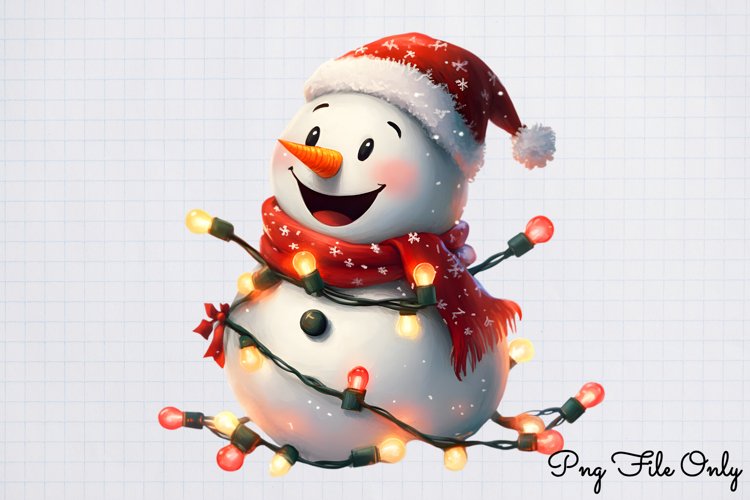 Funny Christmas Snowman Clipart PNG