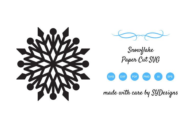 Snowflake Paper Cut SVG - Christmas Decoration Papercut