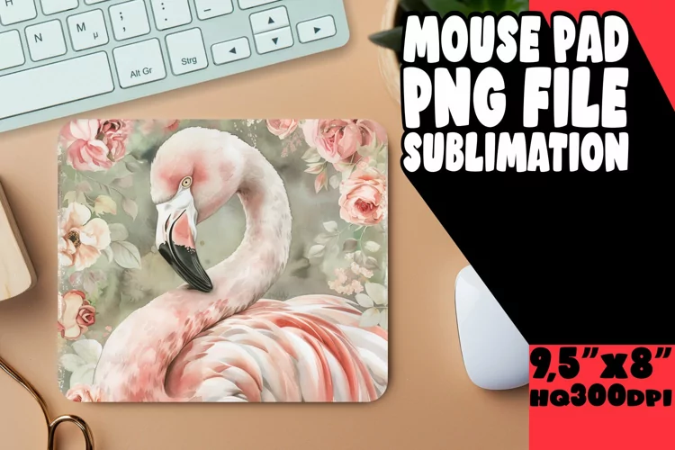 Stylish Flamingo Sublimation Mouse Pads