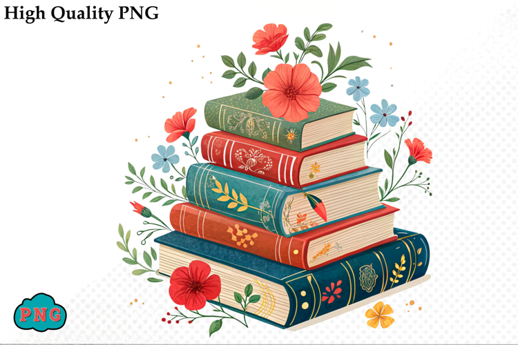 Watercolor Book Clipart Image 9