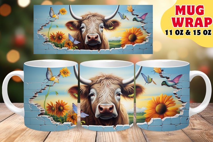 Spring Blossoms Surround Mug Wrap Sublimation