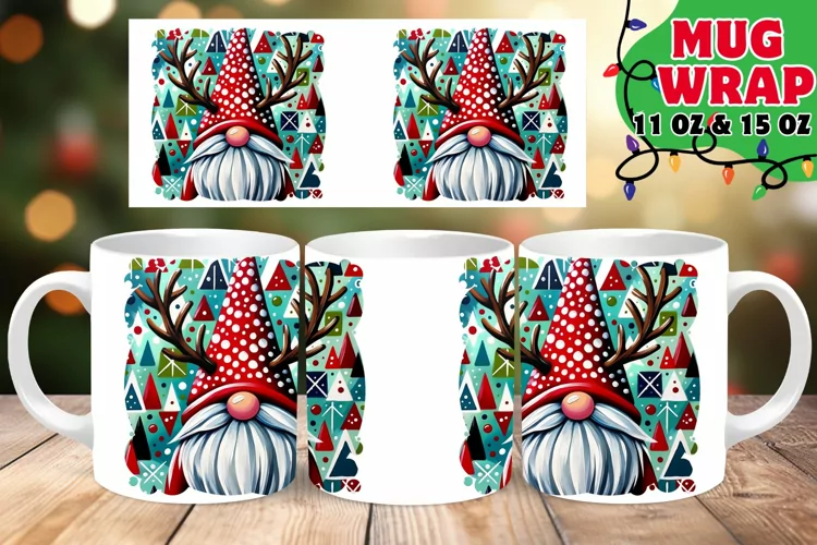 GNOME HOLIDAY GLOW 11OZ 15OZ MUG WRAP