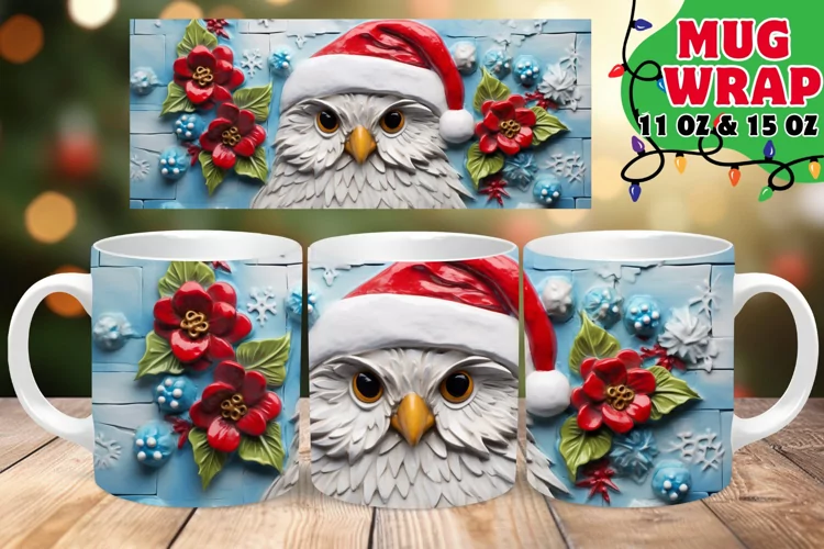 3D Christmas Glacial Glow Mug, 11oz & 15oz