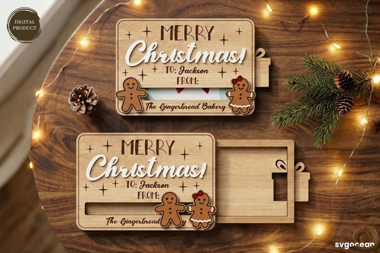 Christmas Card Holder Laser Cut | Glowforge | SVG