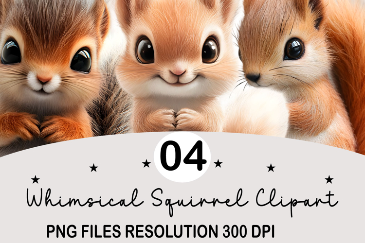 Whimsical Squirrel Clipart