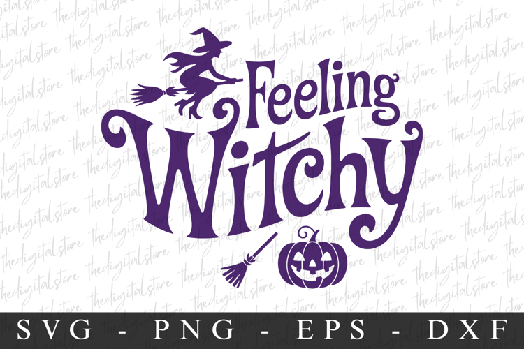 Feeling Witchy Svg | Halloween Svg | Cricut example image 1