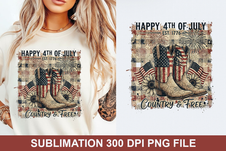 Happy 4th of July Sublimation - 4th of July PNG Design