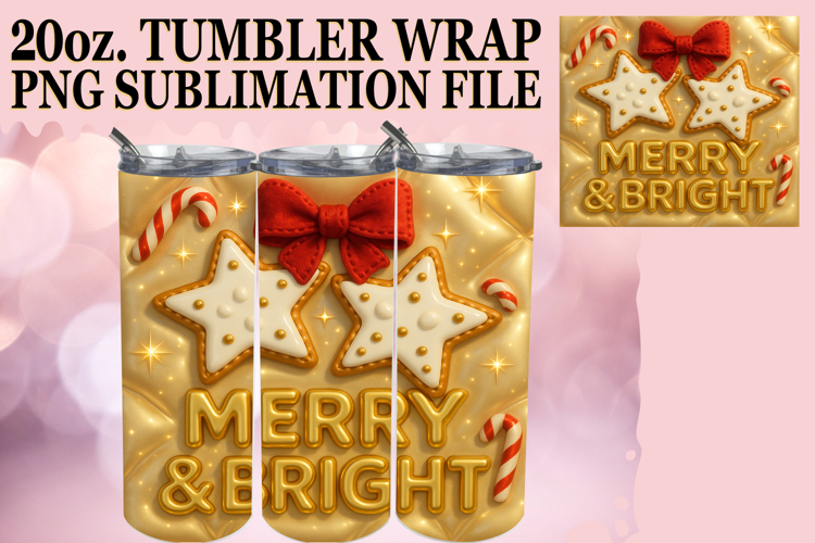 Serene nights 20oz tumbler wrap, Holiday
