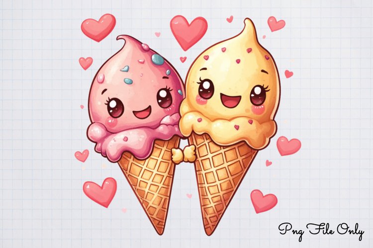 Cute Valentine Kawaii Clipart PNG