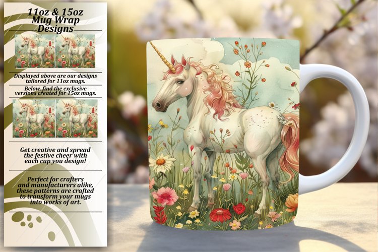 Unicorn Wonderland Mug Wraps example image 1