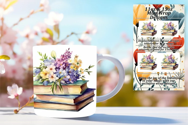 Floral Book Lover's Sublimation Mug