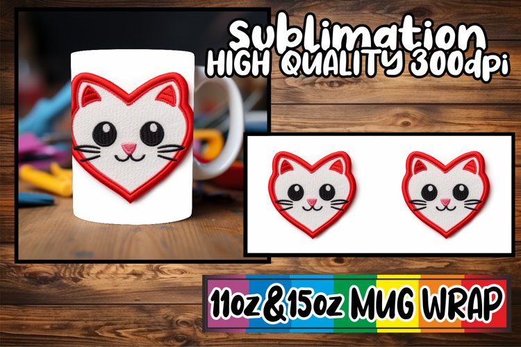 3D Embroidered Romance: Mug Wrap for Lovers example image 1