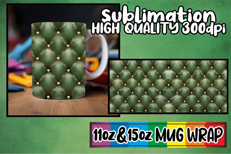 Classy 3D Raised Pattern Mug Wrap example image 1