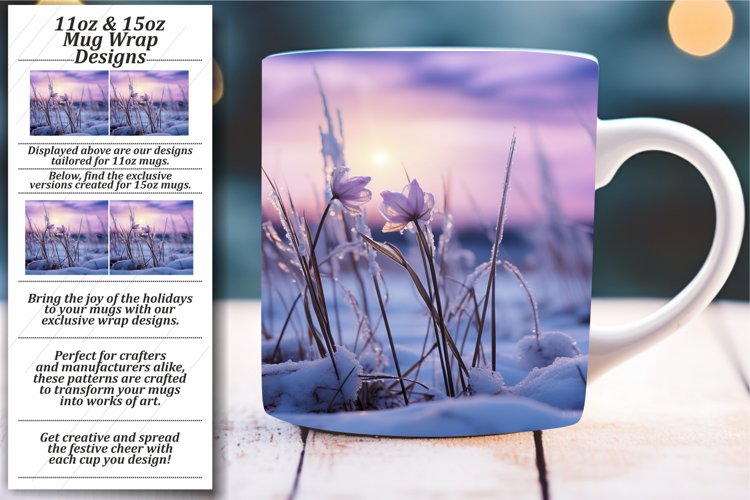 Seasonal Scenery Mug Wrap: 11oz/15oz