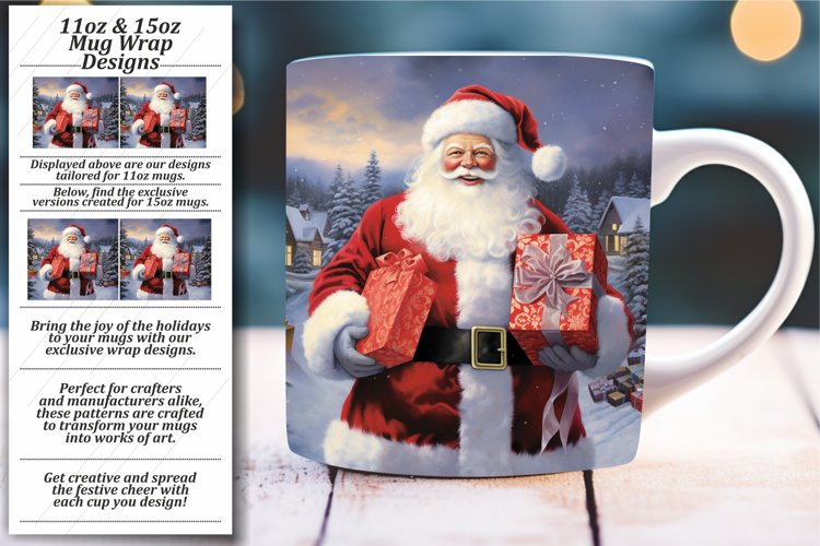 Winter's Vibrant Palette: Sublimation Holiday Mug example image 1