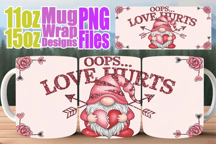 Sweet vibes 11oz 15oz sublimation wrap, Valentines