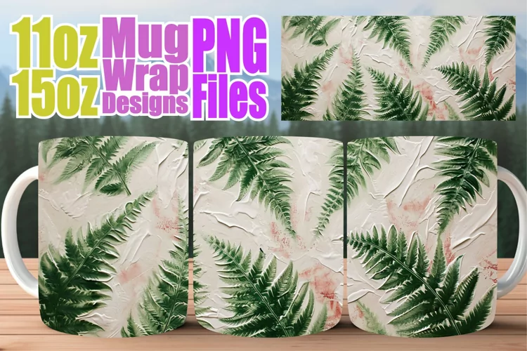 Delicate Flower Pattern Wrap: 11oz Cup
