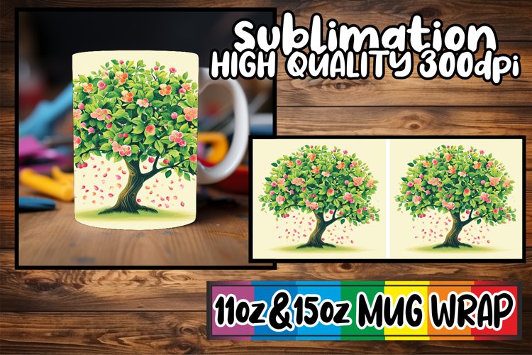 Sublimation Beauty with Artistic Tree Designs example image 1