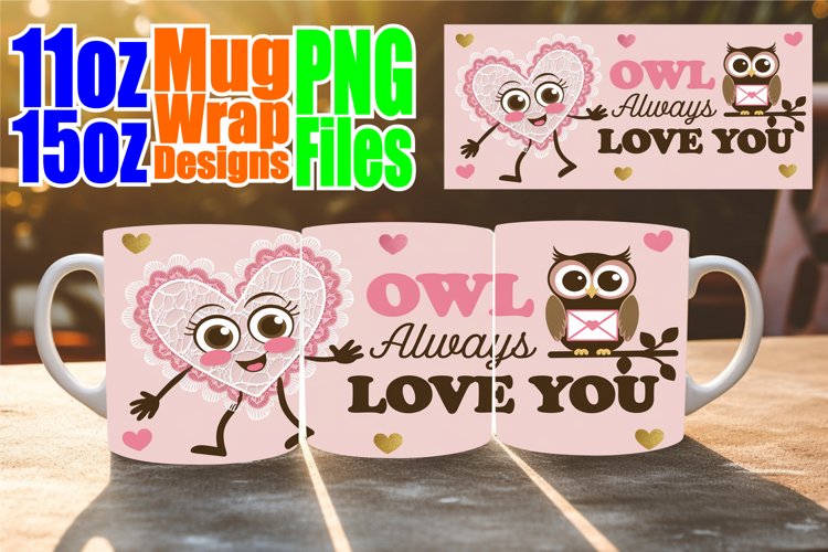 Cheerful smiles 11oz 15oz sublimation wrap, Valentines example image 1