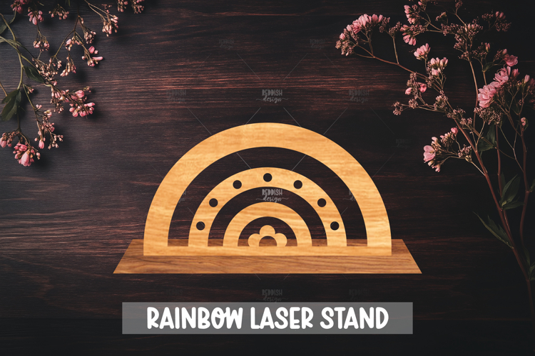 Rainbow Laser Cut File for Home Decor, Laser cut stand