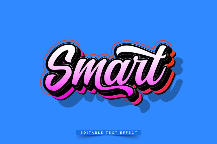 Editable Text Effect for Illustrator. Vector Graphic styles example image 1