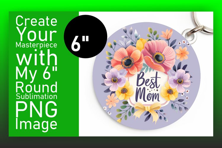 Circular Sublimation Car Coaster - Mothers Day Edition