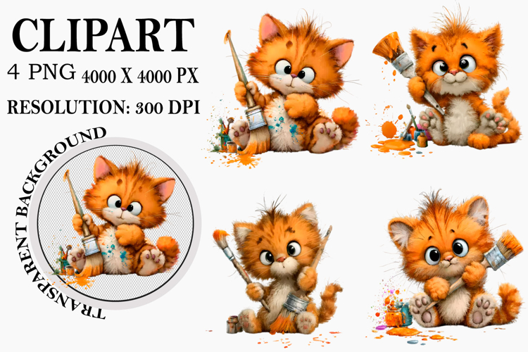 Cute Cat Clipart Image 19