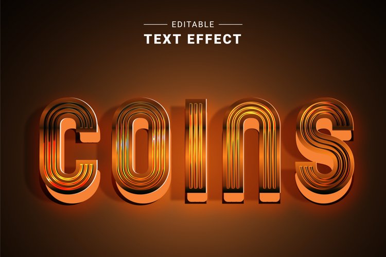 Editable Text Effect for Illustrator. Vector Graphic styles example image 1
