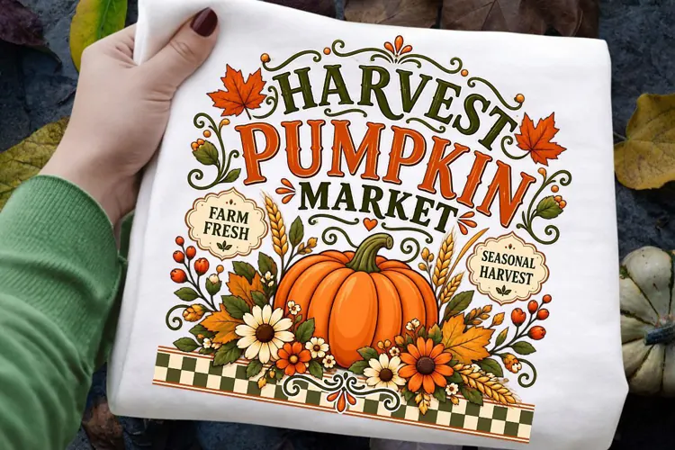 Harvest Pumpkin Market Fall Harvest Vintage Autumn