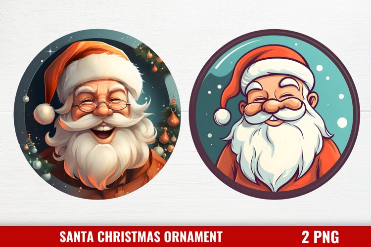 Santa Claus Ornament Clipart, Christmas Santa Ornaments PNG