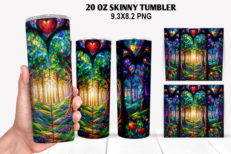 Valentine Skinny Tumbler 20oz Wrap Design, Valentine Tumbler