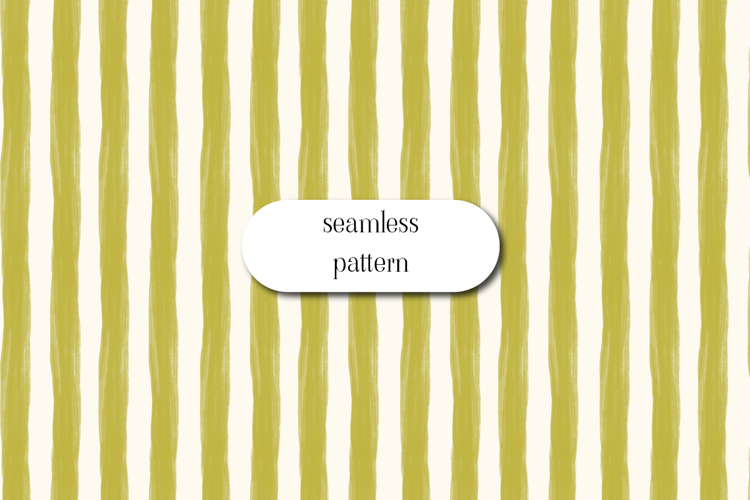 Olive Green Vertical Stripe Seamless Pattern