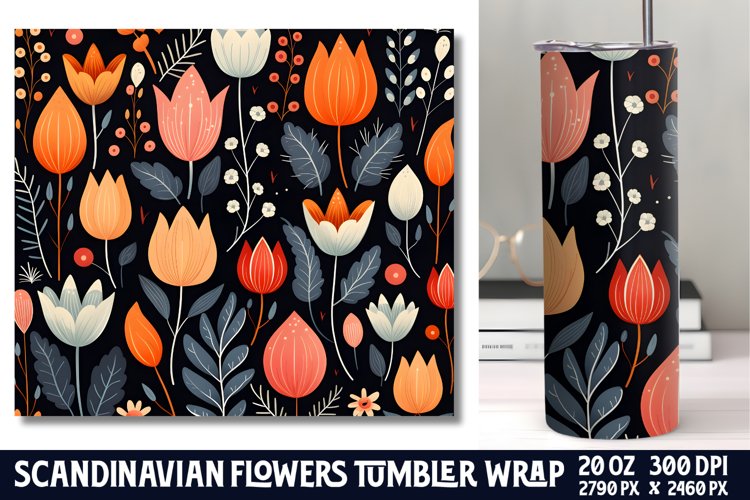 Scandinavian Flowers Tumbler