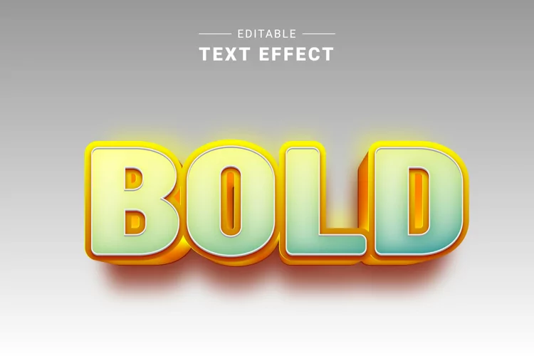 Editable Text Effect for Illustrator. Vector Graphic styles