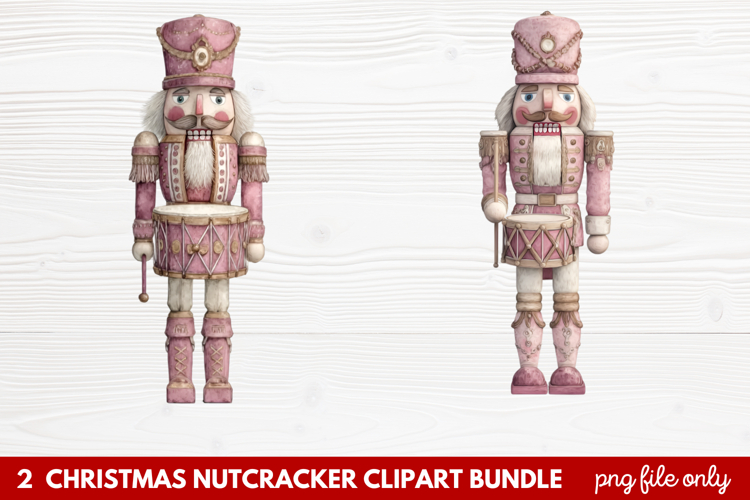 2 Christmas Nutcracker Clipart | Festive Holiday Nutcracker