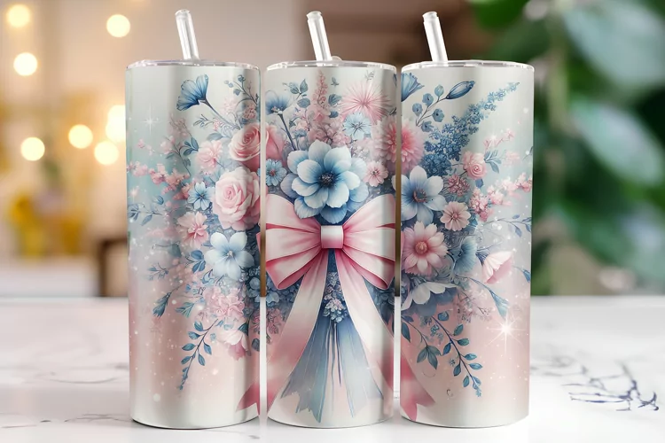 Flowers Tumbler Wrap | Sublimation | Tumblers