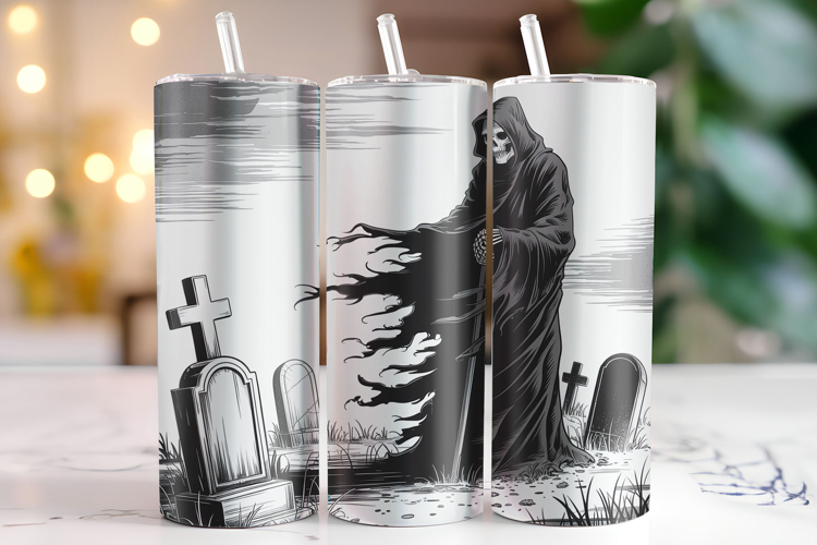 Grim Reaper Tumbler Wrap | Sublimation | Tumblers