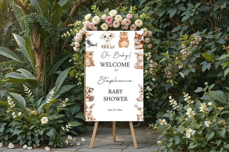 Baby Shower Welcome Sign Template 190