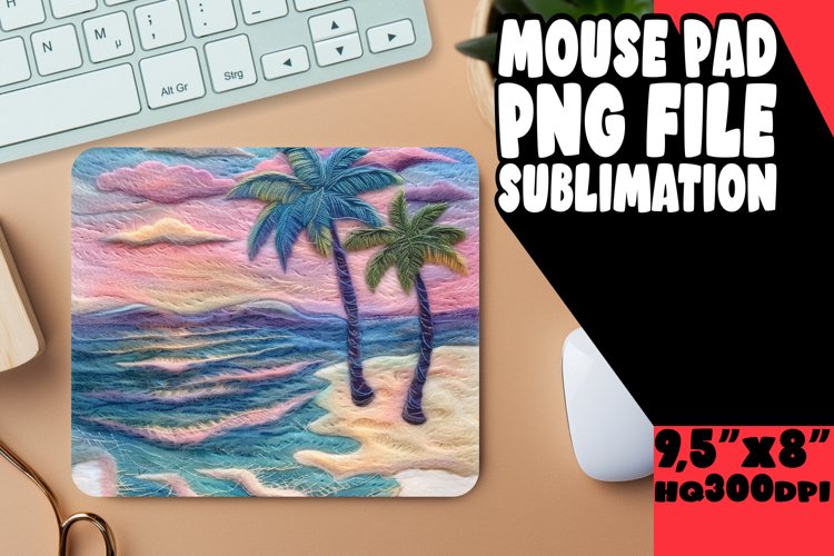 Eye-Catching 3D Summer Landscape Mouse Pad example image 1