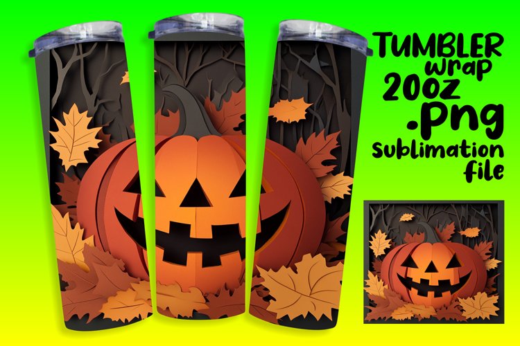 ELEGANT 20oz Sublimation Tumbler Wrap , Halloween