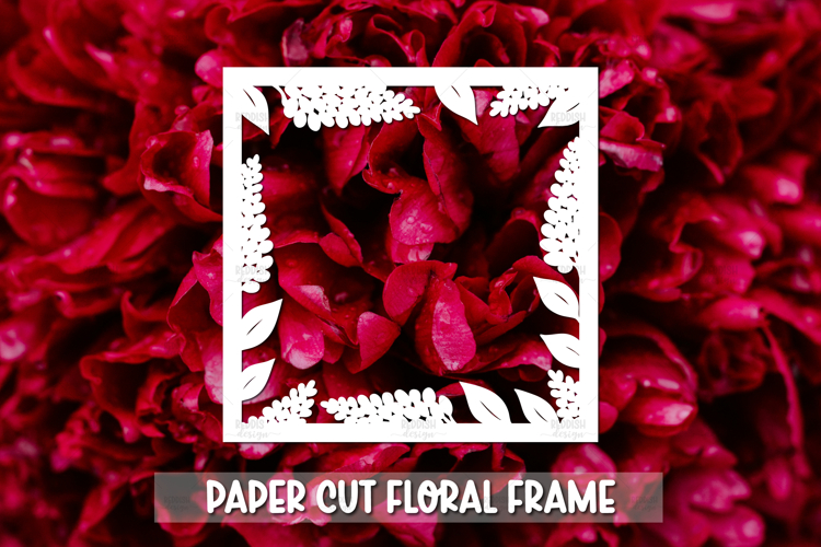 Paper cut Floral Frame SVG Cricut,Silhouette Craft