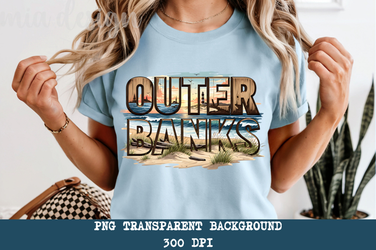 Outer Banks PNG, Vintage North Carolina Sublimation