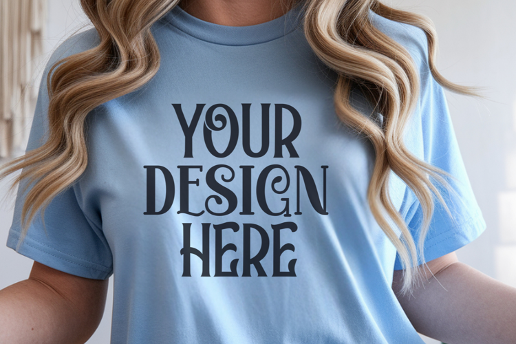 Blue Jean Comfort Colors 1717 Christmas Mockup, CC 1717