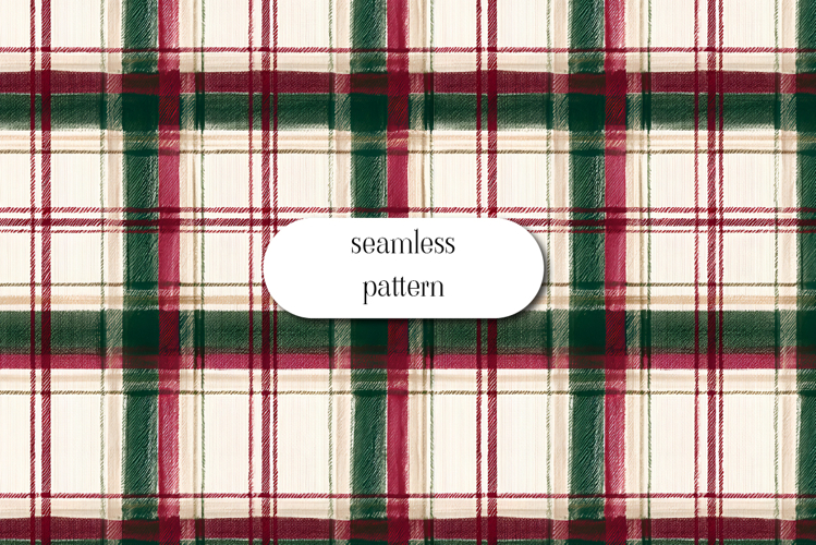 Classic Christmas Plaid Seamless Pattern