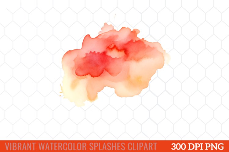Vibrant Watercolor Splashes Clipart