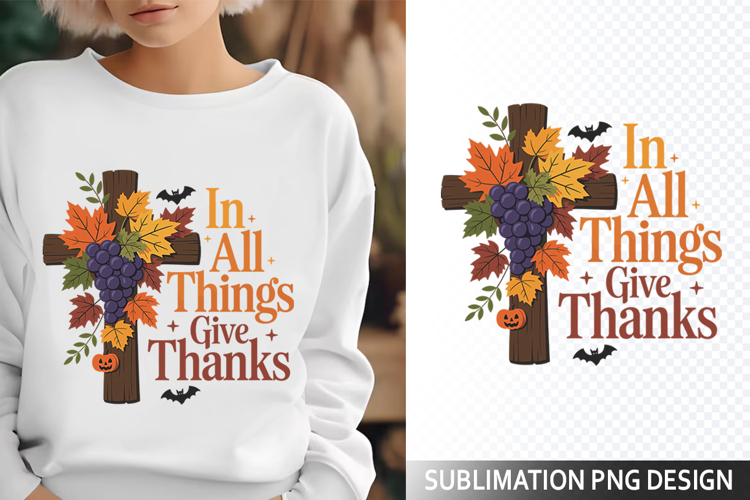 In all things Christian Harvest - Halloween Sublimation PNG