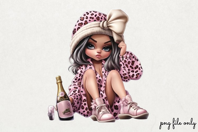 Pink leopard girl for Happy Clipart PNG