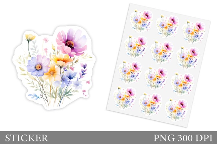 Watercolor Flowers Image 5