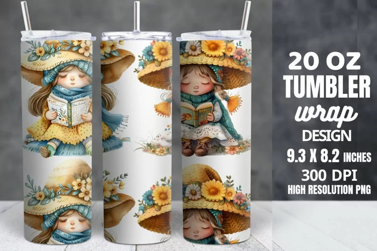 Spring Gnome Skinny Tumbler Sublimation