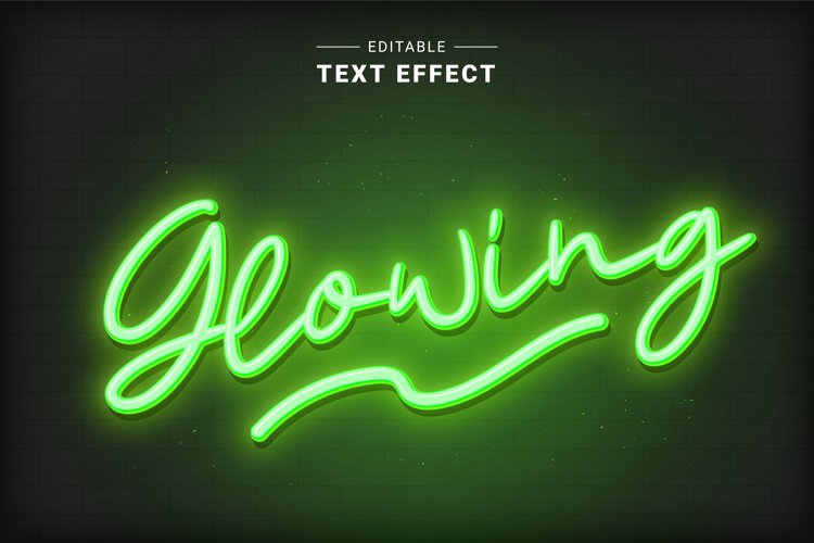 Editable Text Effect for Illustrator. Vector Graphic styles example image 1